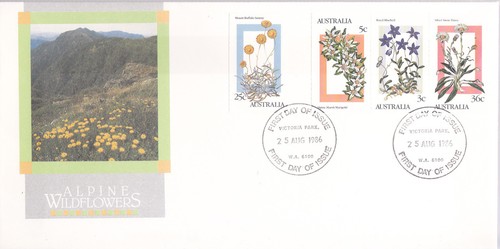 1986 alpine wildflowers fdc - fdc,