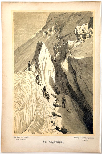 1867 alpine mountain climbing - alpine,